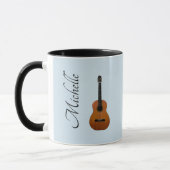 Mug Musicien de guitare de instruments de musique bleu (Gauche)
