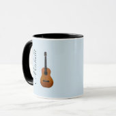 Mug Musicien de guitare de instruments de musique bleu (Devant gauche)