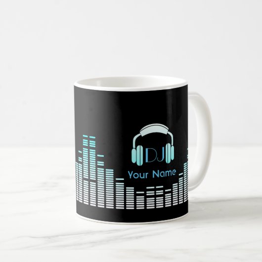 Mug musicien Dj personnalisé (Devant droit)