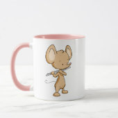 Mug Musicien Souris Mignonne Flûtiste Personnalisé (Gauche)
