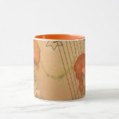 Mug Musiciens Anges Musicaux Vintage Flûte Harpe (Centre)