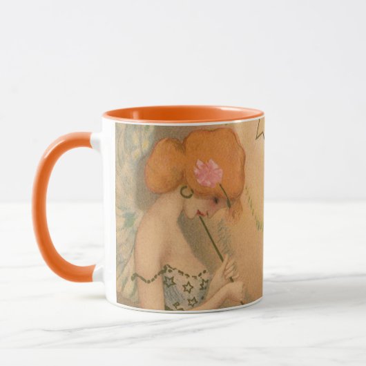Mug Musiciens Anges Musicaux Vintage Flûte Harpe (Gauche)
