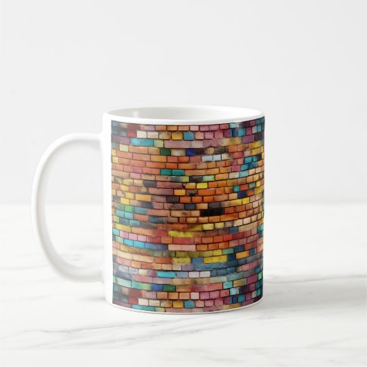 Mug Musique 3D à mur de briques (Gauche)