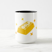 Mug Musique à barre dorée brillante (Centre)