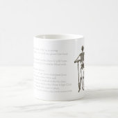 Mug Musique à café de travail dur (Centre)