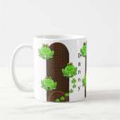 Mug Musique à corde de grenouilles vertes (Gauche)