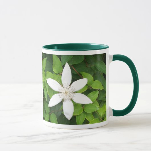 Mug Musique à doigt de fleurs blanches (Droite)