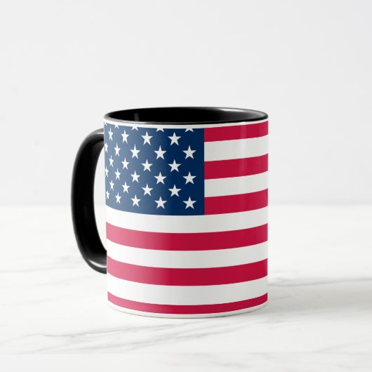 Mug Musique à drapeau américain (Devant gauche)