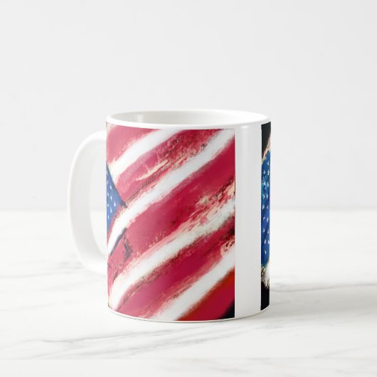 Mug Musique à drapeau américain (Devant gauche)