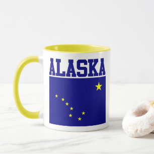 Mug Musique à drapeau de l'État de l'Alaska