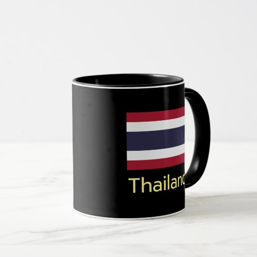 Mug Musique à drapeau thaïlandais (Devant droit)