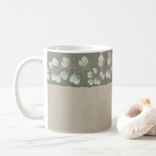 Mug Musique à feuilles d'eucalyptus (Avec donut)