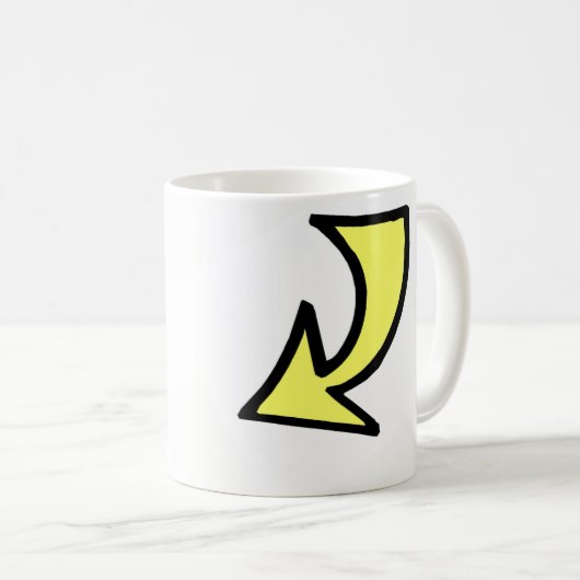 Mug Musique à flèches jaunes (Devant droit)