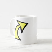 Mug Musique à flèches jaunes (Devant gauche)