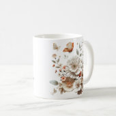 Mug Musique à fleurs blanches (Devant droit)