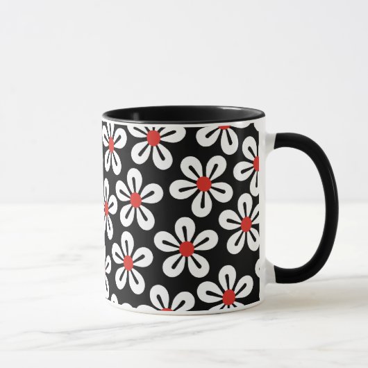 Mug Musique à fleurs blanches (Droite)