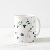 Mug Musique à fleurs de prairie bleue (Devant droit)