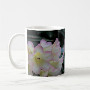 Mug Musique à fleurs jaune clair et rose Rhododendron
