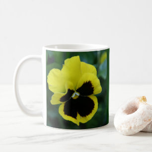 Mug Musique à fleurs jaunes personnalisée