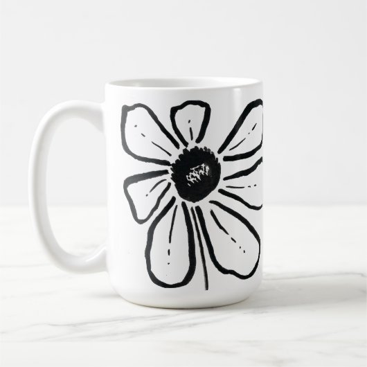 Mug Musique à fleurs moderne (Gauche)