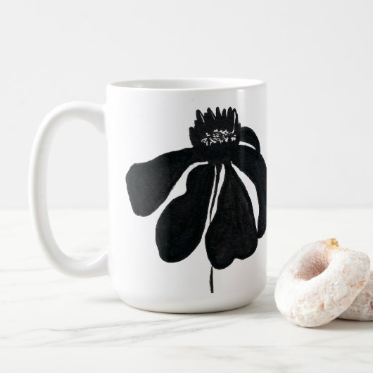 Mug Musique à fleurs moderne (Avec donut)