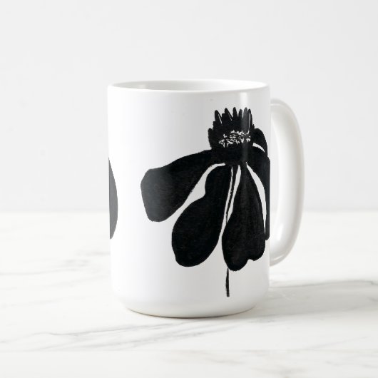 Mug Musique à fleurs moderne (Devant droit)
