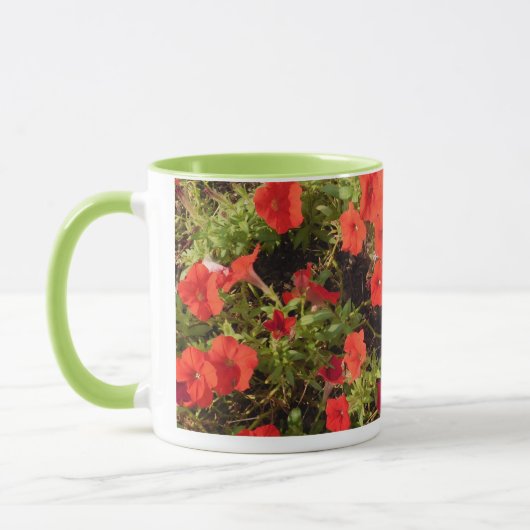 Mug Musique à fleurs rouges (Gauche)