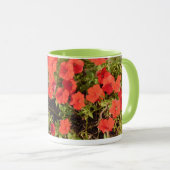 Mug Musique à fleurs rouges (Devant droit)