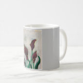 Mug Musique à fleurs rouges (Devant droit)