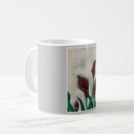 Mug Musique à fleurs rouges (Devant gauche)