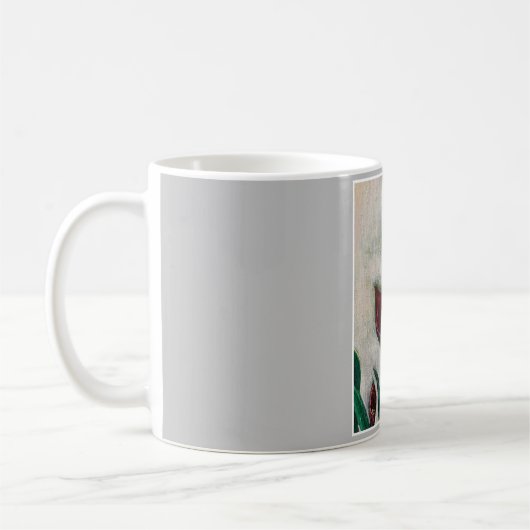 Mug Musique à fleurs rouges (Gauche)