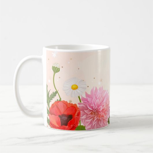 Mug Musique à fleurs vintages (Gauche)