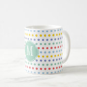 Mug Musique à point de polka arc-en-ciel de printemps (Devant droit)