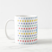 Mug Musique à point de polka arc-en-ciel de printemps (Gauche)