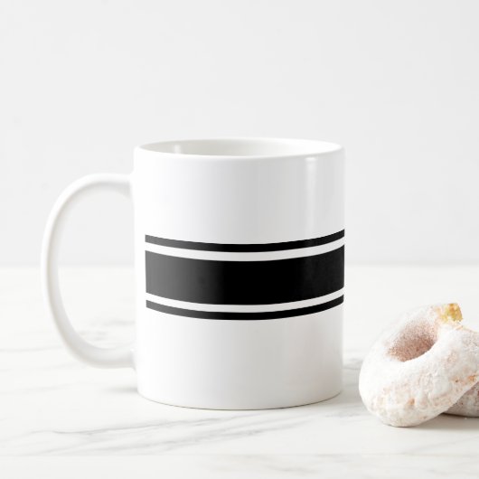 Mug Musique à rayures noires (Avec donut)