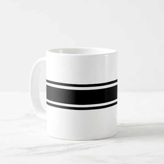 Mug Musique à rayures noires (Devant gauche)