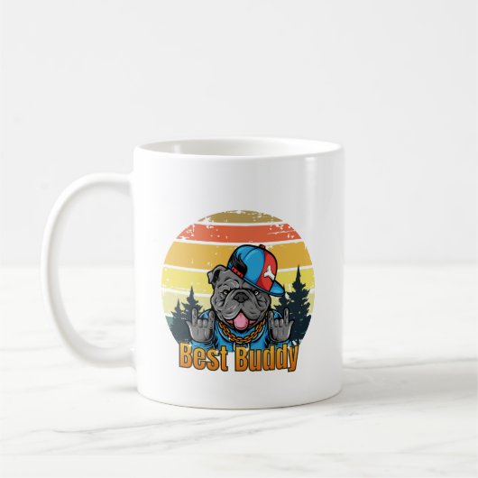 Mug Musique amoureux des chiens (Gauche)
