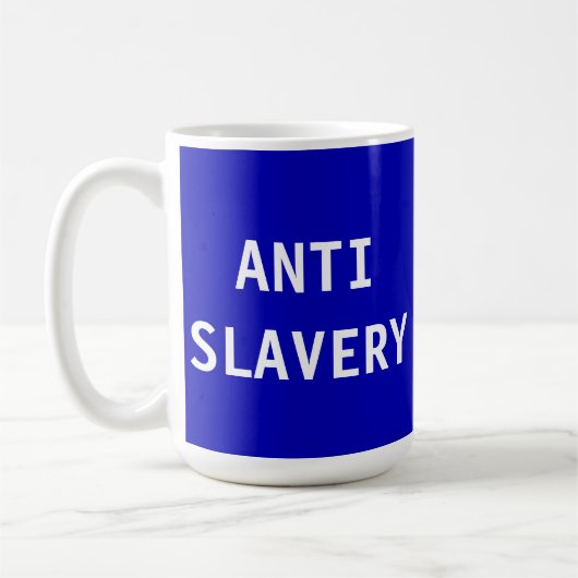 Mug Musique anti-esclavage bleu (Gauche)