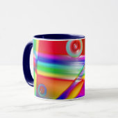 Mug Musique arc-en-ciel en verre (Devant gauche)
