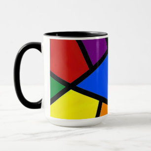 Mug Musique arc-en-ciel géométrique