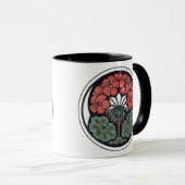 Mug Musique Art nouveau de géranium (Devant droit)