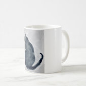 Mug Musique avec chat Aquarelle Gris (Devant droit)