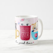 Mug Musique avec chat doux (Devant droit)