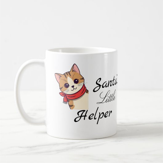 Mug Musique avec conception de chat Noël (Gauche)