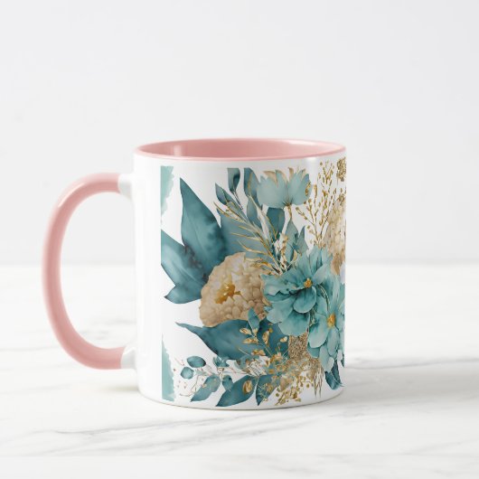 Mug Musique avec fleurs (Gauche)