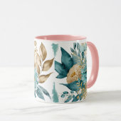 Mug Musique avec fleurs (Devant droit)