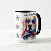 Mug Musique Beagle personnalisée (Devant droit)