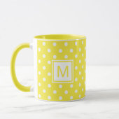 Mug Musique blanche À petits pois Art sur jaune clair (Gauche)