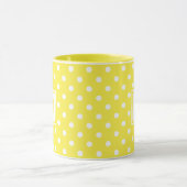 Mug Musique blanche À petits pois Art sur jaune clair (Centre)