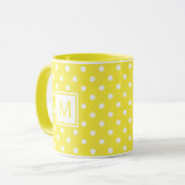 Mug Musique blanche À petits pois Art sur jaune clair (Devant gauche)